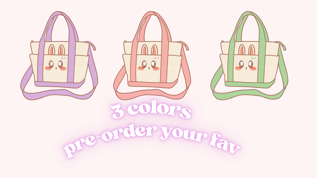 (Pre-Order) Bunny Corduroy Tote Bag - Euphoric Sun