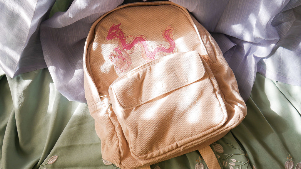 Mini Dragon Corduroy Backpack (Pre-Order) - Euphoric Sun